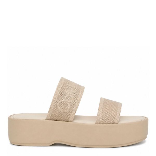 Calvin Klein SANDALE PLATEFORME EN BANDE - 38 Beige- Ref 56 €